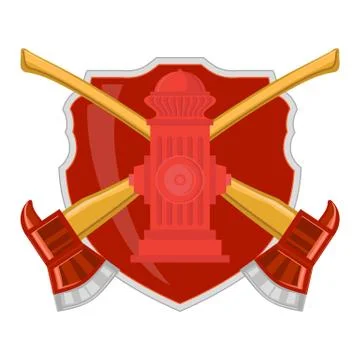Red Fire Hydrant Icon Isolated on White Background. Flat Style Logo for Fire Stock Illustration