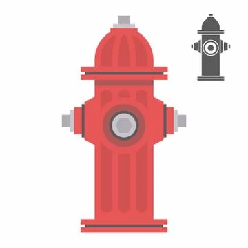 Red fire hydrant Stock Illustration