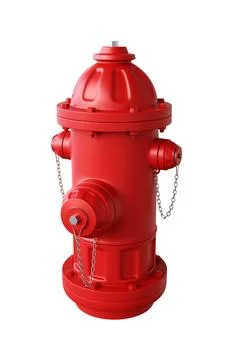 Red fire hydrant isolated on white background Stock Illustration