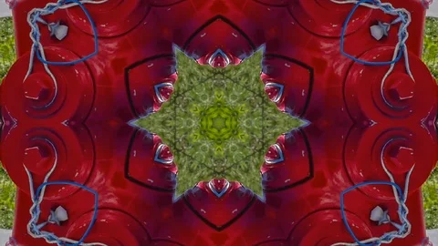 Red fire hydrant made into shapes in video Stock Footage 104384469