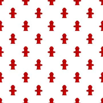 Red fire hydrant pattern representing safety and emergency Stock Illustration