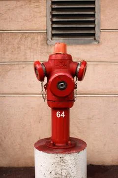 Red fire hydrant Foto stock