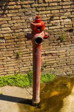 Red fire hydrant Stock Photos