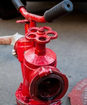 Red fire hydrant Stock Photos