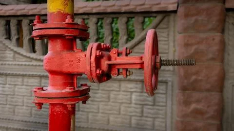 Red fire hydrant Stock Photos