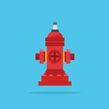 Red fire hydrant pillar icon. fire extinguisher equipment Stock Illustration