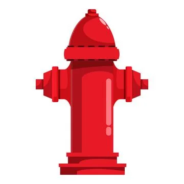 Red fire hydrant standing ready for emergency situations Stock Illustration
