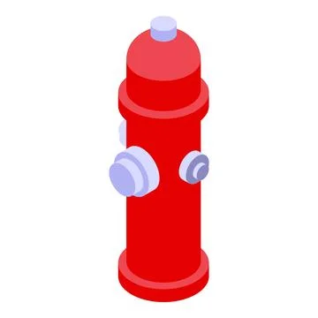 Red fire hydrant standing ready for emergency situations Stock Illustration