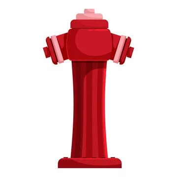 Red fire hydrant standing tall for safety and protection Stock Illustration