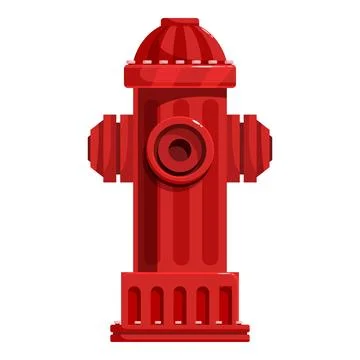 Red fire hydrant standing tall for safety and protection Stock Illustration
