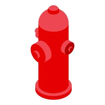 Red fire hydrant standing tall for emergency firefighting Stock Illustration