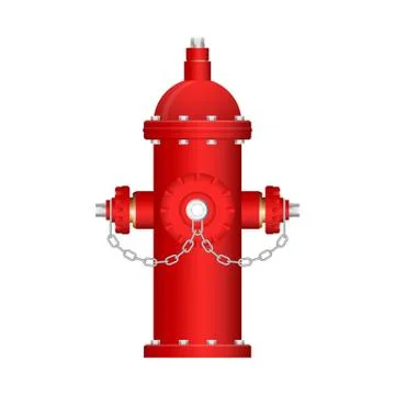 Red fire hydrant vector illustration isolated Stock Illustration