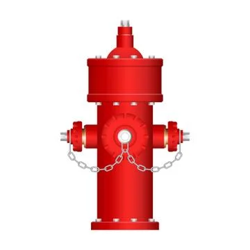 Red fire hydrant vector illustration isolated Stock Illustration