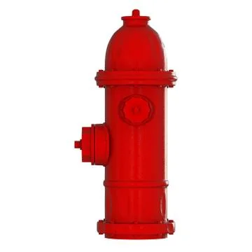 Red fire hydrant on a white background. Isolate. Foto stock