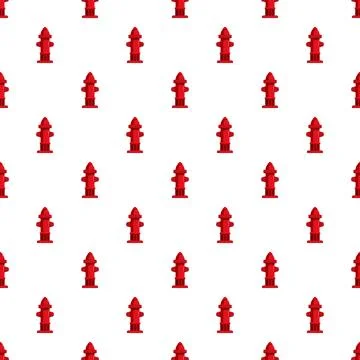 Red fire hydrants forming seamless safety pattern 스톡 일러스트