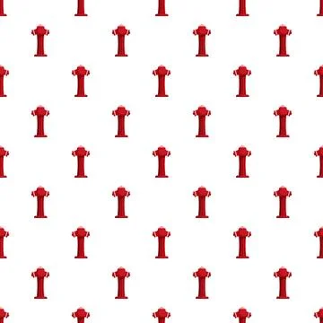 Red fire hydrants pattern for fire safety background イラスト素材