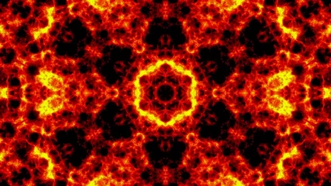 Red, fire kaleidoscope background.  Stock Footage 105359797
