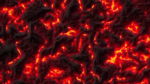 Red Fire Lava Looped Background Stock Footage 256236219