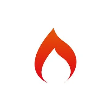 Red fire logo icon template Stock Illustration