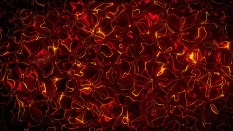 Red Fire Neon Waves Electric Background Stock Illustration