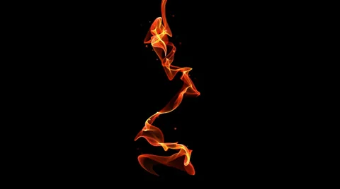 Red fire particles dancing up and down a black background, cgi effect Video stock 38720800