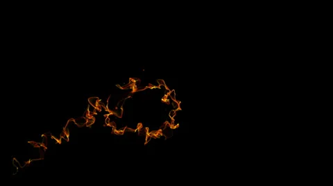 Red fire particles dancing doing a loop on a black background, cgi effect Video stock 38766208