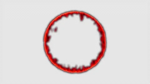 Red Fire Ring Border Loop Animation on Alpha Channel Stock-Footage 347770209