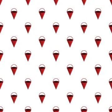 Red fire safety cone buckets seamless pattern 스톡 일러스트