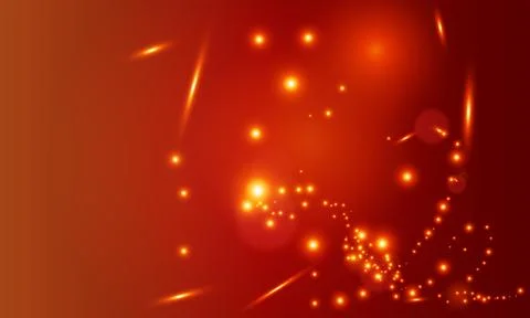 Red fire sparks overlay effect, burning campfire flame. Stock Illustration