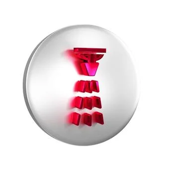 Red Fire sprinkler system icon isolated on transparent background. Sprinkle.. Illustrazione stock