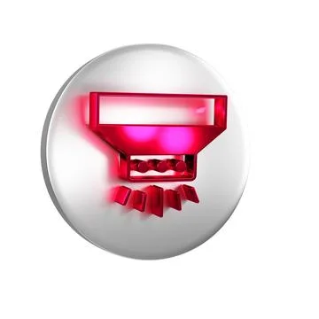 Red Fire sprinkler system icon isolated on transparent background. Sprinkle.. Stock Illustration