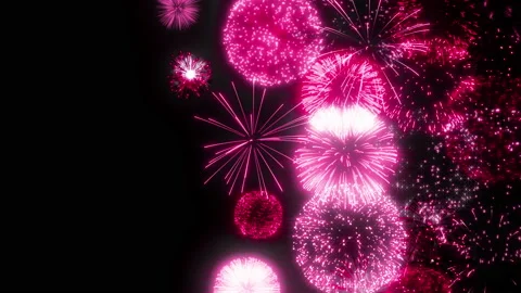 Red fire works particle effect animation Stock-Footage 207939861
