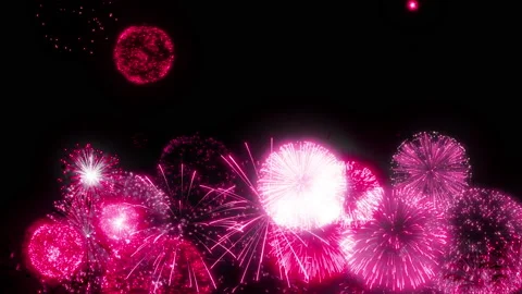 Red fire works particle effect animation Stock-Footage 207943813