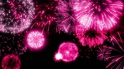 Red fire works particle effect animation Stock-Footage 207947009