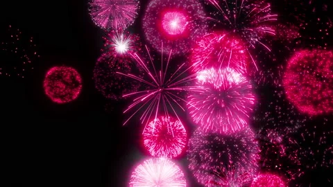 Red fire works particle effect animation Stock-Footage 207947956