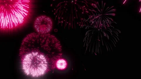Red fire works particle effect animation Stock Footage 207993430