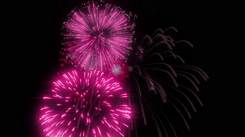 Red fire works particle effect animation Stock Footage 207994160