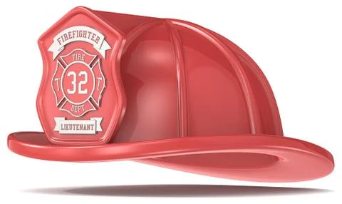 Red Firefighter Helmet. Stock Illustration