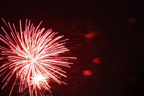 Red Firework 2 Stock Photos