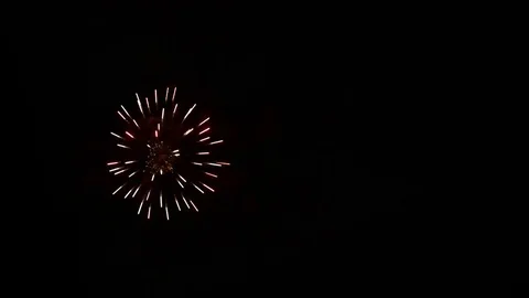 Red firework with crackling effect Stock Footage 75391467
