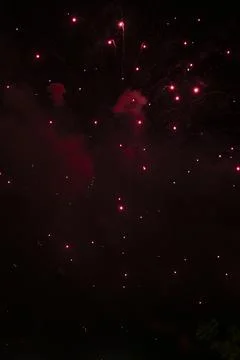 Red firework explosion Stock Photos