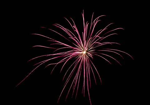 Red firework explosion Stock Photos