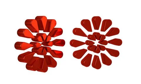 Red Firework icon isolated on transparent background. Concept of fun party... Illustrazione stock