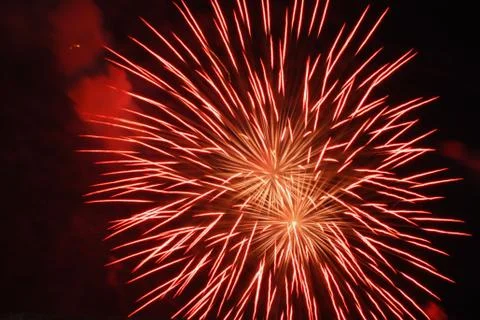 Red firework Stock Photos
