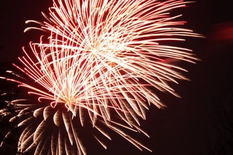 Red Firework Stock Photos