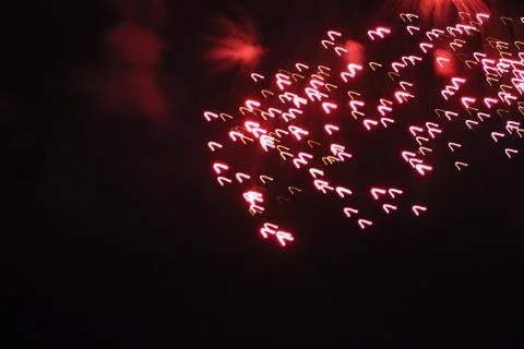 Red firework 写真素材