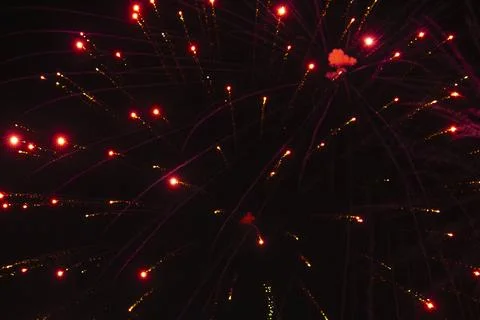 Red Firework Stock Photos