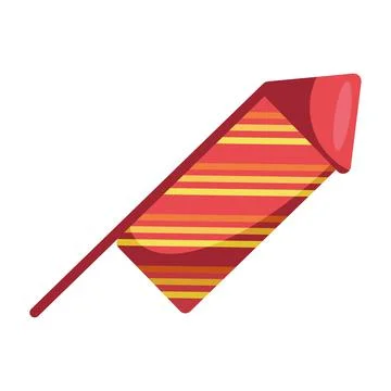 Red firework rocket Stock Illustration