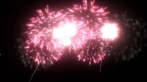 Red fireworks as background for holidays like New Year, Christmas. V28 Stock Footage 101730314
