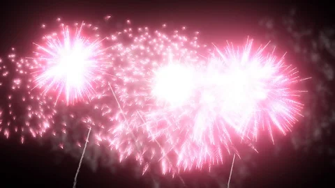 Red fireworks as background for holidays like New Year, Christmas. V13 Stock Footage 101730546